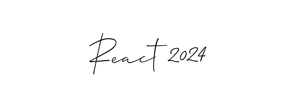 How to Draw React 2024 signature style? Allison_Script is a latest design signature styles for name React 2024. React 2024 signature style 2 images and pictures png