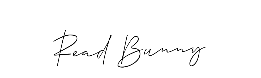 Make a short Read Bunny signature style. Manage your documents anywhere anytime using Allison_Script. Create and add eSignatures, submit forms, share and send files easily. Read Bunny signature style 2 images and pictures png