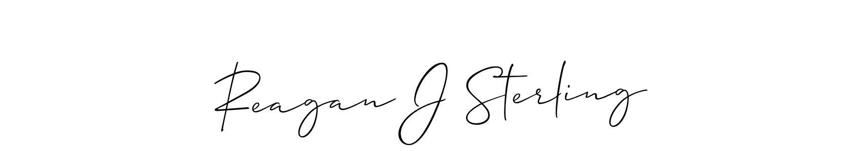 You should practise on your own different ways (Allison_Script) to write your name (Reagan J Sterling) in signature. don't let someone else do it for you. Reagan J Sterling signature style 2 images and pictures png