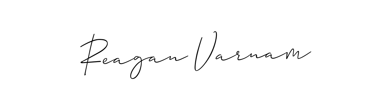 Design your own signature with our free online signature maker. With this signature software, you can create a handwritten (Allison_Script) signature for name Reagan Varnam. Reagan Varnam signature style 2 images and pictures png