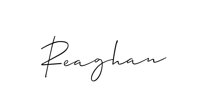 Design your own signature with our free online signature maker. With this signature software, you can create a handwritten (Allison_Script) signature for name Reaghan. Reaghan signature style 2 images and pictures png