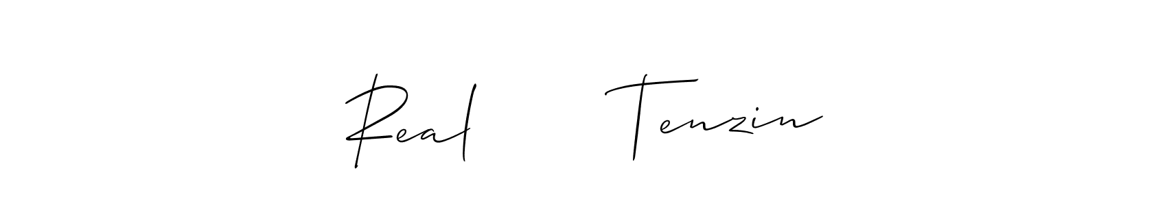 Design your own signature with our free online signature maker. With this signature software, you can create a handwritten (Allison_Script) signature for name Real       Tenzin. Real       Tenzin signature style 2 images and pictures png