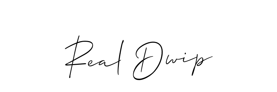 Also we have Real Dwip name is the best signature style. Create professional handwritten signature collection using Allison_Script autograph style. Real Dwip signature style 2 images and pictures png