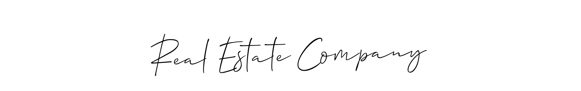 Make a beautiful signature design for name Real Estate Company. With this signature (Allison_Script) style, you can create a handwritten signature for free. Real Estate Company signature style 2 images and pictures png