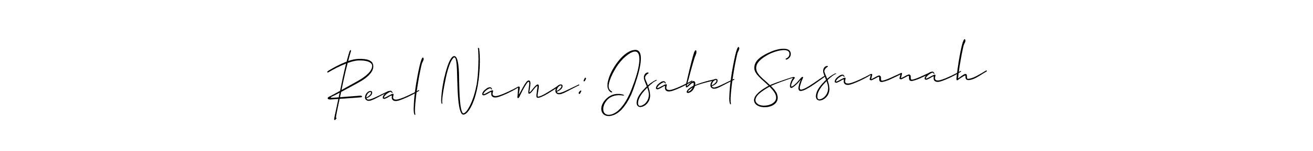 Make a beautiful signature design for name Real Name: Isabel Susannah. Use this online signature maker to create a handwritten signature for free. Real Name: Isabel Susannah signature style 2 images and pictures png