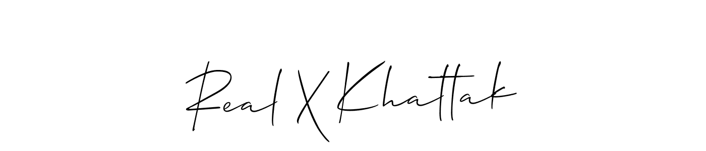Make a short Real X Khattak signature style. Manage your documents anywhere anytime using Allison_Script. Create and add eSignatures, submit forms, share and send files easily. Real X Khattak signature style 2 images and pictures png
