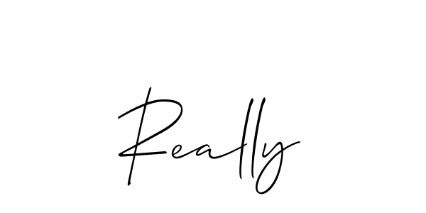 How to make Really signature? Allison_Script is a professional autograph style. Create handwritten signature for Really name. Really signature style 2 images and pictures png