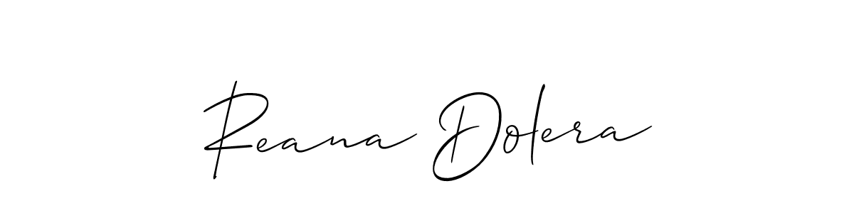Use a signature maker to create a handwritten signature online. With this signature software, you can design (Allison_Script) your own signature for name Reana Dolera. Reana Dolera signature style 2 images and pictures png