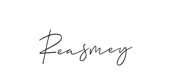 Also we have Reasmey name is the best signature style. Create professional handwritten signature collection using Allison_Script autograph style. Reasmey signature style 2 images and pictures png