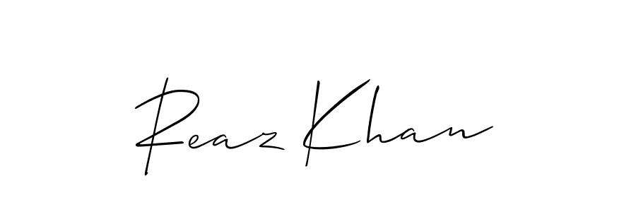 Also You can easily find your signature by using the search form. We will create Reaz Khan name handwritten signature images for you free of cost using Allison_Script sign style. Reaz Khan signature style 2 images and pictures png