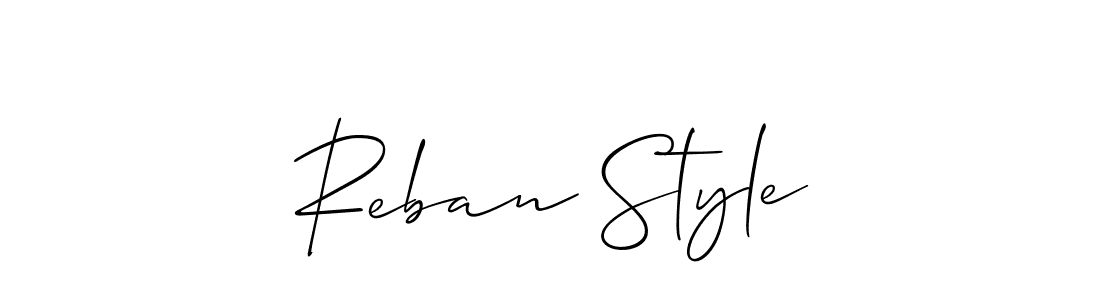 Create a beautiful signature design for name Reban Style. With this signature (Allison_Script) fonts, you can make a handwritten signature for free. Reban Style signature style 2 images and pictures png