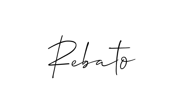 How to make Rebato signature? Allison_Script is a professional autograph style. Create handwritten signature for Rebato name. Rebato signature style 2 images and pictures png