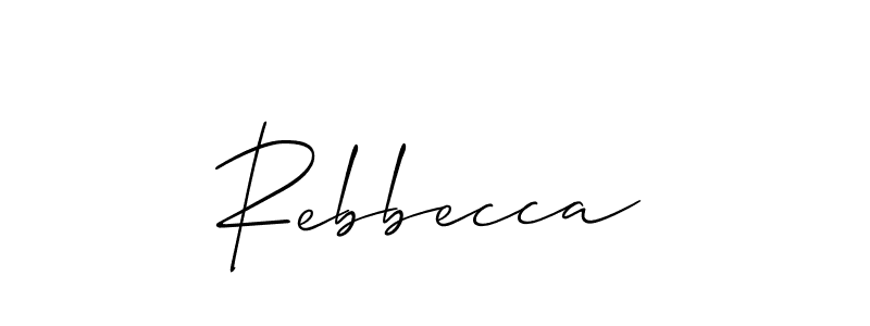 Also You can easily find your signature by using the search form. We will create Rebbecca name handwritten signature images for you free of cost using Allison_Script sign style. Rebbecca signature style 2 images and pictures png