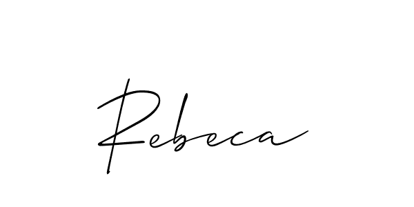 How to Draw Rebeca signature style? Allison_Script is a latest design signature styles for name Rebeca. Rebeca signature style 2 images and pictures png