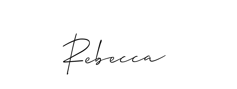 This is the best signature style for the Rebecca  name. Also you like these signature font (Allison_Script). Mix name signature. Rebecca  signature style 2 images and pictures png