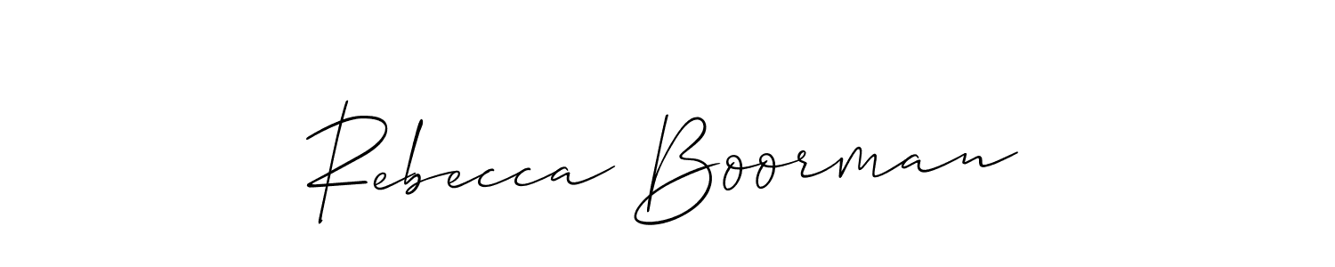 Design your own signature with our free online signature maker. With this signature software, you can create a handwritten (Allison_Script) signature for name Rebecca Boorman. Rebecca Boorman signature style 2 images and pictures png