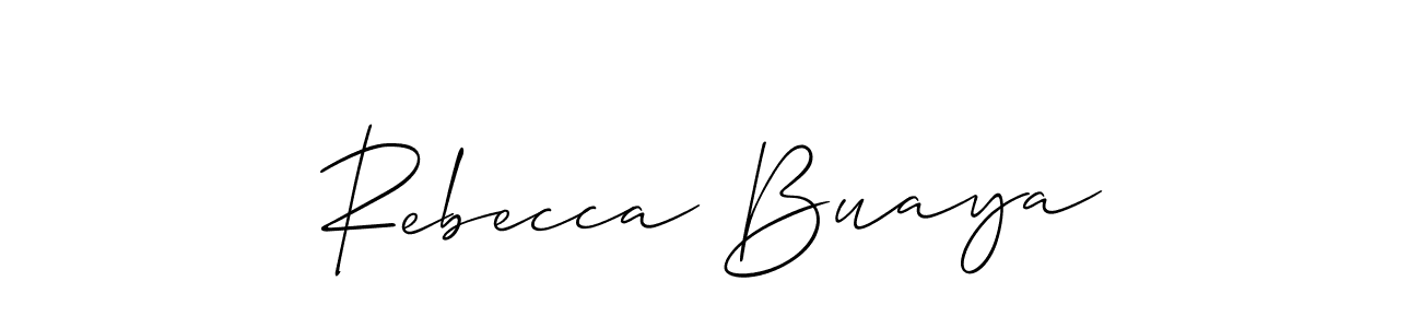 How to make Rebecca Buaya signature? Allison_Script is a professional autograph style. Create handwritten signature for Rebecca Buaya name. Rebecca Buaya signature style 2 images and pictures png