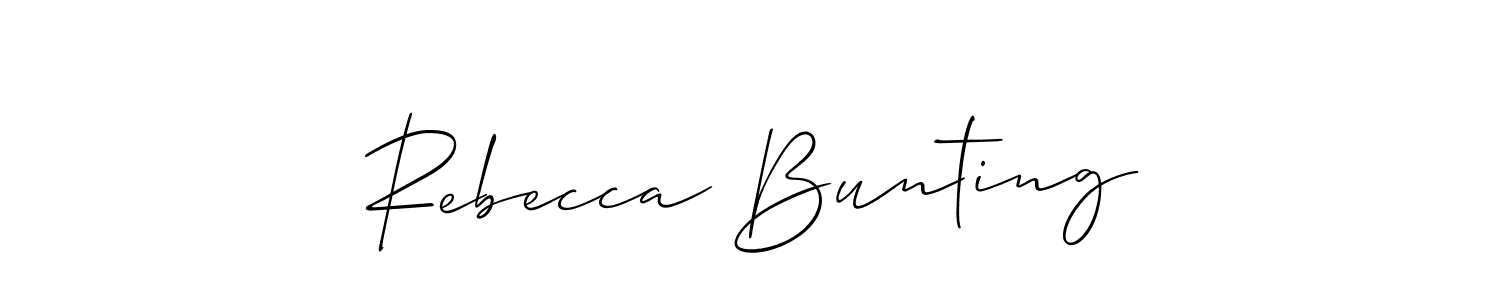 Allison_Script is a professional signature style that is perfect for those who want to add a touch of class to their signature. It is also a great choice for those who want to make their signature more unique. Get Rebecca Bunting name to fancy signature for free. Rebecca Bunting signature style 2 images and pictures png