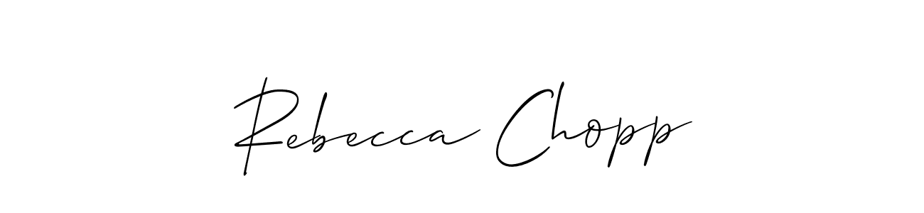 if you are searching for the best signature style for your name Rebecca Chopp. so please give up your signature search. here we have designed multiple signature styles  using Allison_Script. Rebecca Chopp signature style 2 images and pictures png