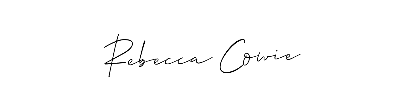 Make a beautiful signature design for name Rebecca Cowie. With this signature (Allison_Script) style, you can create a handwritten signature for free. Rebecca Cowie signature style 2 images and pictures png