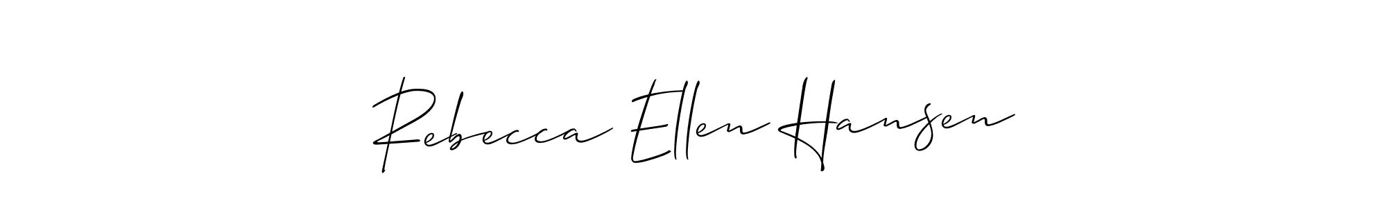 Design your own signature with our free online signature maker. With this signature software, you can create a handwritten (Allison_Script) signature for name Rebecca Ellen Hansen. Rebecca Ellen Hansen signature style 2 images and pictures png