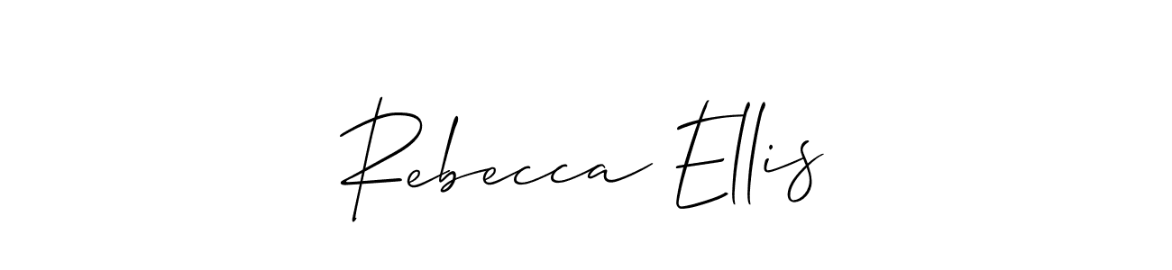 Allison_Script is a professional signature style that is perfect for those who want to add a touch of class to their signature. It is also a great choice for those who want to make their signature more unique. Get Rebecca Ellis name to fancy signature for free. Rebecca Ellis signature style 2 images and pictures png