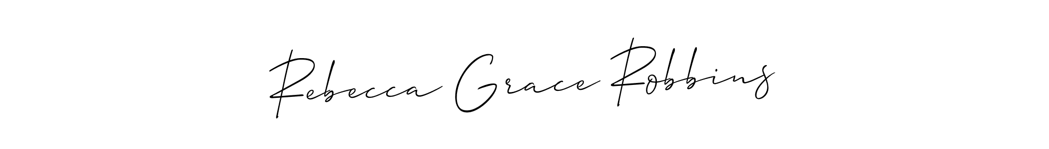 The best way (Allison_Script) to make a short signature is to pick only two or three words in your name. The name Rebecca Grace Robbins include a total of six letters. For converting this name. Rebecca Grace Robbins signature style 2 images and pictures png