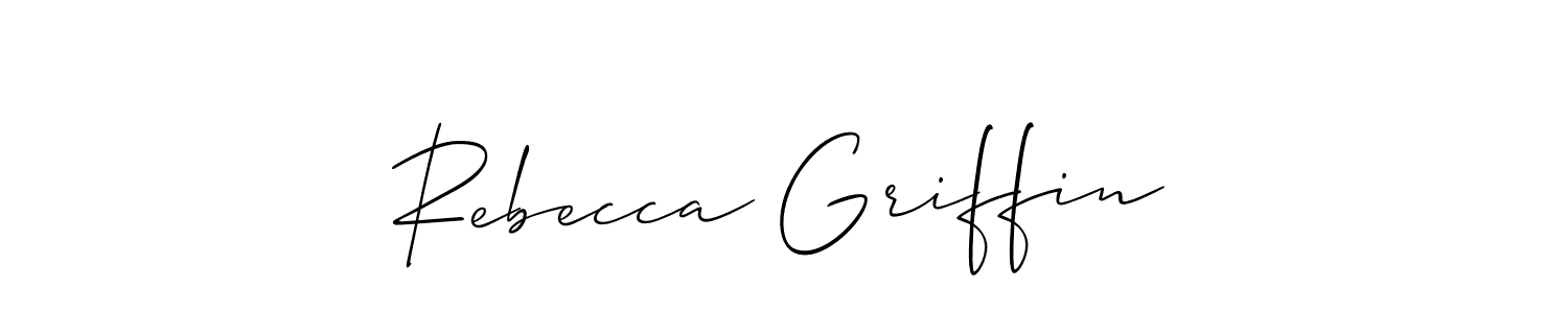 Make a beautiful signature design for name Rebecca Griffin. With this signature (Allison_Script) style, you can create a handwritten signature for free. Rebecca Griffin signature style 2 images and pictures png