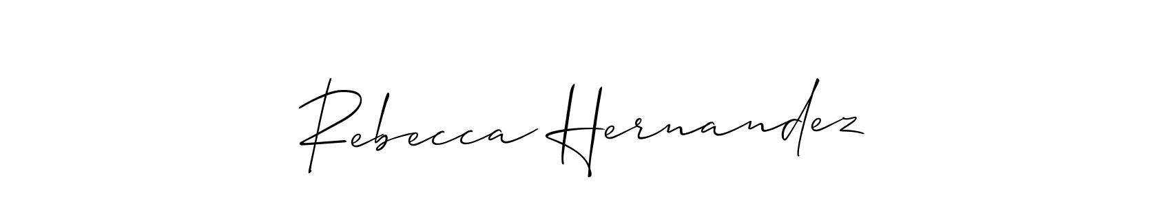 Make a beautiful signature design for name Rebecca Hernandez. With this signature (Allison_Script) style, you can create a handwritten signature for free. Rebecca Hernandez signature style 2 images and pictures png