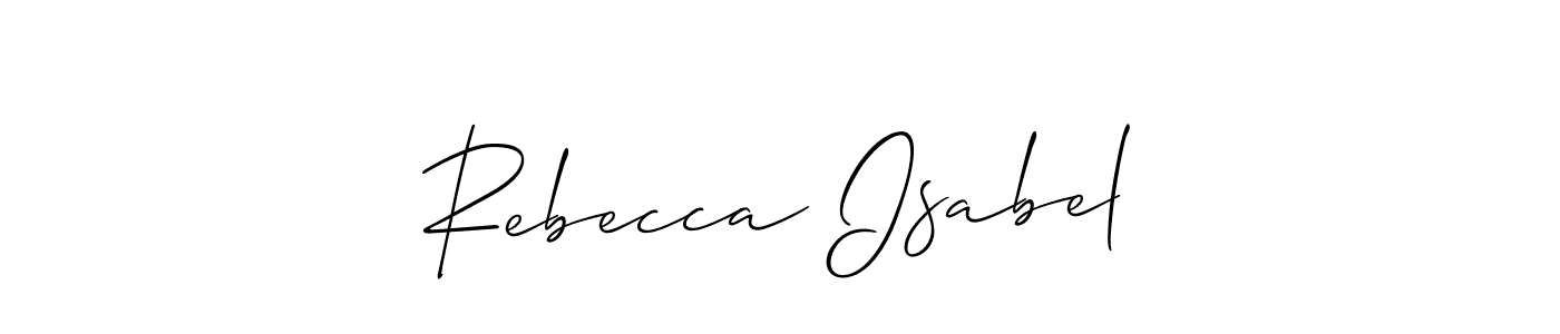 Similarly Allison_Script is the best handwritten signature design. Signature creator online .You can use it as an online autograph creator for name Rebecca Isabel. Rebecca Isabel signature style 2 images and pictures png
