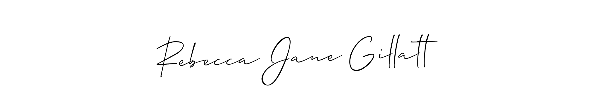 Similarly Allison_Script is the best handwritten signature design. Signature creator online .You can use it as an online autograph creator for name Rebecca Jane Gillatt. Rebecca Jane Gillatt signature style 2 images and pictures png