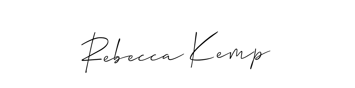 Create a beautiful signature design for name Rebecca Kemp. With this signature (Allison_Script) fonts, you can make a handwritten signature for free. Rebecca Kemp signature style 2 images and pictures png