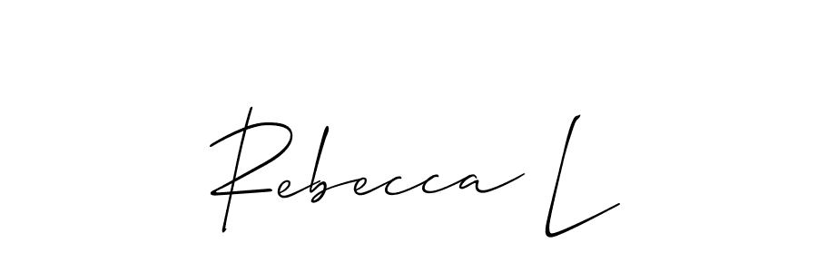 Design your own signature with our free online signature maker. With this signature software, you can create a handwritten (Allison_Script) signature for name Rebecca L. Rebecca L signature style 2 images and pictures png