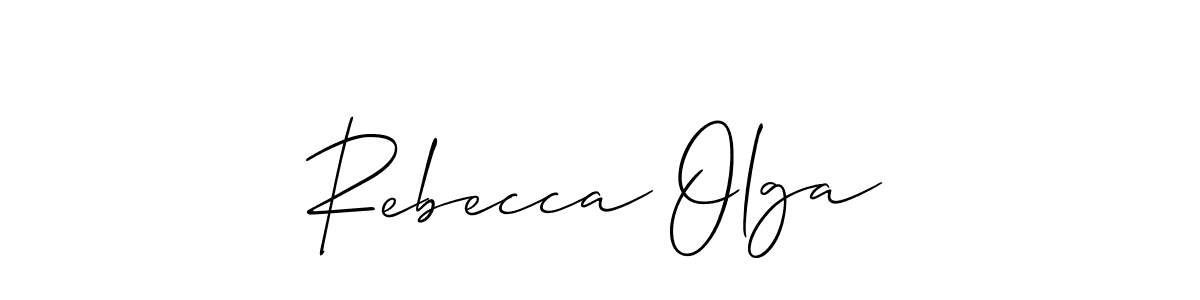 Similarly Allison_Script is the best handwritten signature design. Signature creator online .You can use it as an online autograph creator for name Rebecca Olga. Rebecca Olga signature style 2 images and pictures png