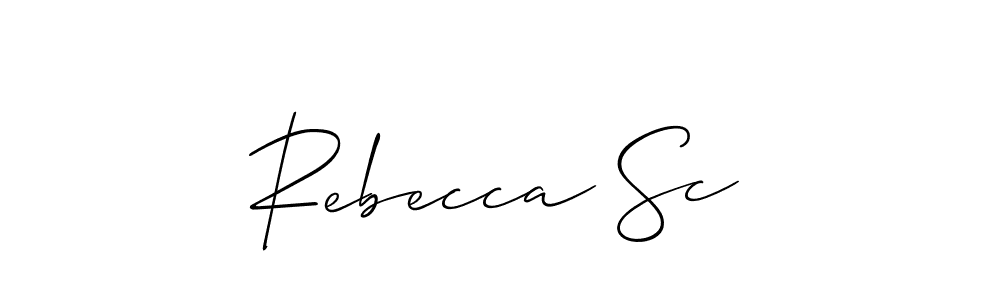 You can use this online signature creator to create a handwritten signature for the name Rebecca Sc. This is the best online autograph maker. Rebecca Sc signature style 2 images and pictures png