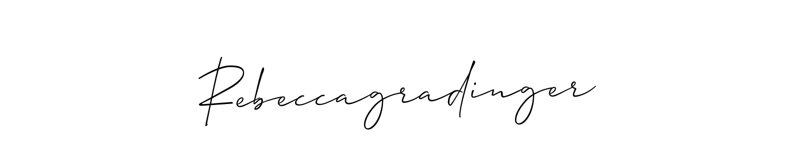 Rebeccagradinger stylish signature style. Best Handwritten Sign (Allison_Script) for my name. Handwritten Signature Collection Ideas for my name Rebeccagradinger. Rebeccagradinger signature style 2 images and pictures png