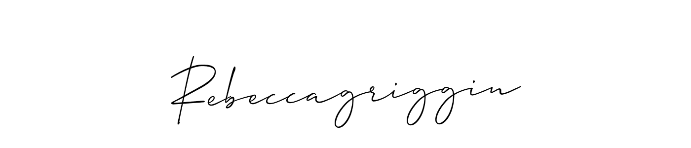 Make a beautiful signature design for name Rebeccagriggin. With this signature (Allison_Script) style, you can create a handwritten signature for free. Rebeccagriggin signature style 2 images and pictures png
