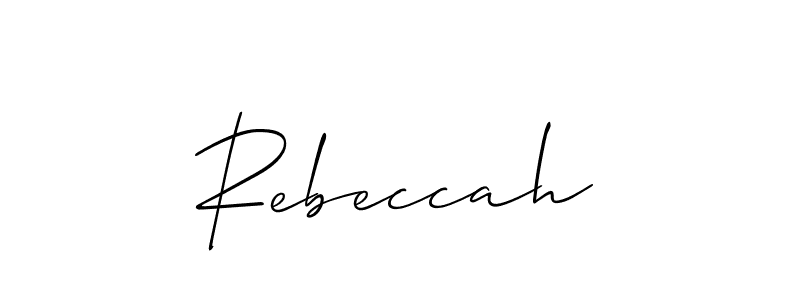 Once you've used our free online signature maker to create your best signature Allison_Script style, it's time to enjoy all of the benefits that Rebeccah name signing documents. Rebeccah signature style 2 images and pictures png