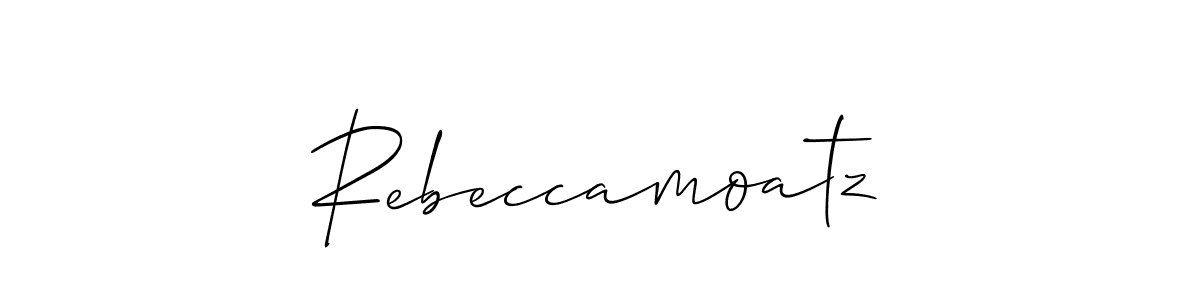 Make a beautiful signature design for name Rebeccamoatz. With this signature (Allison_Script) style, you can create a handwritten signature for free. Rebeccamoatz signature style 2 images and pictures png