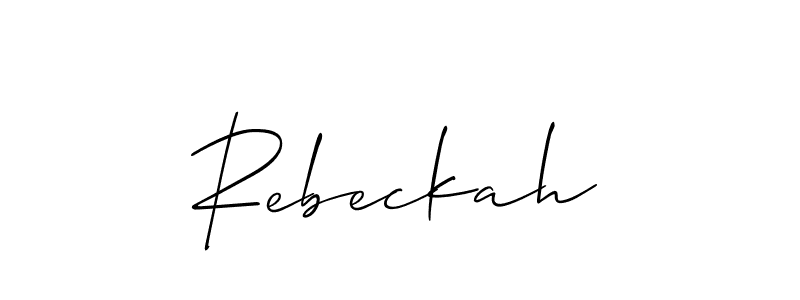 Also You can easily find your signature by using the search form. We will create Rebeckah name handwritten signature images for you free of cost using Allison_Script sign style. Rebeckah signature style 2 images and pictures png