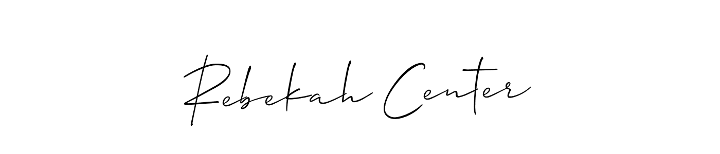 Also we have Rebekah Center name is the best signature style. Create professional handwritten signature collection using Allison_Script autograph style. Rebekah Center signature style 2 images and pictures png