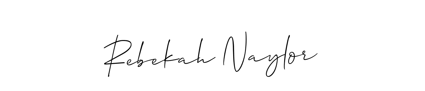 Use a signature maker to create a handwritten signature online. With this signature software, you can design (Allison_Script) your own signature for name Rebekah Naylor. Rebekah Naylor signature style 2 images and pictures png
