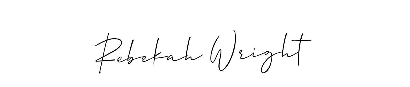 if you are searching for the best signature style for your name Rebekah Wright. so please give up your signature search. here we have designed multiple signature styles  using Allison_Script. Rebekah Wright signature style 2 images and pictures png