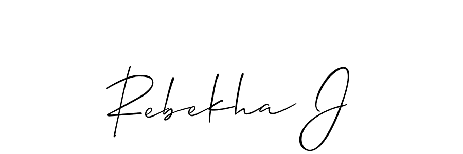 Best and Professional Signature Style for Rebekha J. Allison_Script Best Signature Style Collection. Rebekha J signature style 2 images and pictures png