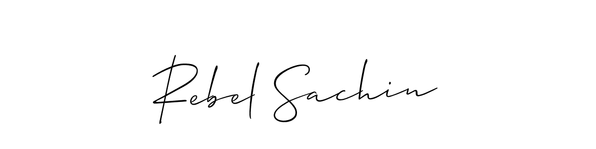 Design your own signature with our free online signature maker. With this signature software, you can create a handwritten (Allison_Script) signature for name Rebel Sachin. Rebel Sachin signature style 2 images and pictures png