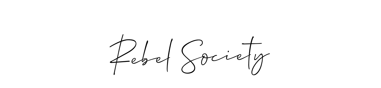 How to make Rebel Society name signature. Use Allison_Script style for creating short signs online. This is the latest handwritten sign. Rebel Society signature style 2 images and pictures png