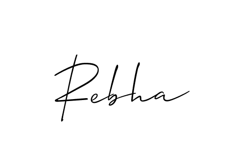 How to make Rebha signature? Allison_Script is a professional autograph style. Create handwritten signature for Rebha name. Rebha signature style 2 images and pictures png
