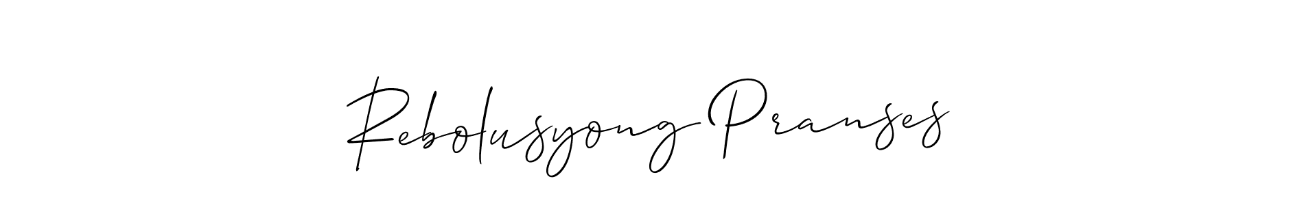 It looks lik you need a new signature style for name Rebolusyong Pranses. Design unique handwritten (Allison_Script) signature with our free signature maker in just a few clicks. Rebolusyong Pranses signature style 2 images and pictures png