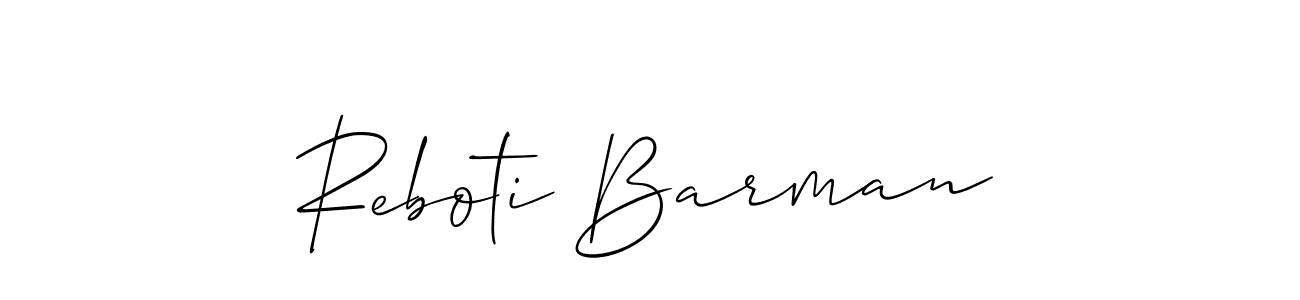 if you are searching for the best signature style for your name Reboti Barman. so please give up your signature search. here we have designed multiple signature styles  using Allison_Script. Reboti Barman signature style 2 images and pictures png