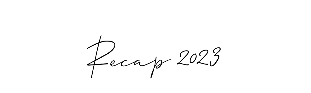 Also You can easily find your signature by using the search form. We will create Recap 2023 name handwritten signature images for you free of cost using Allison_Script sign style. Recap 2023 signature style 2 images and pictures png